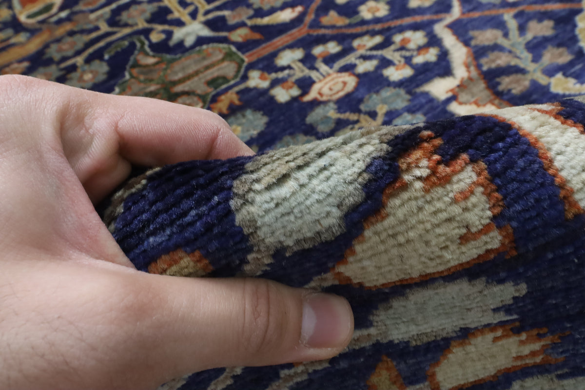 200 x 294 cm | Bidjar Blue Hand Knotted Wool Afghan Carpet