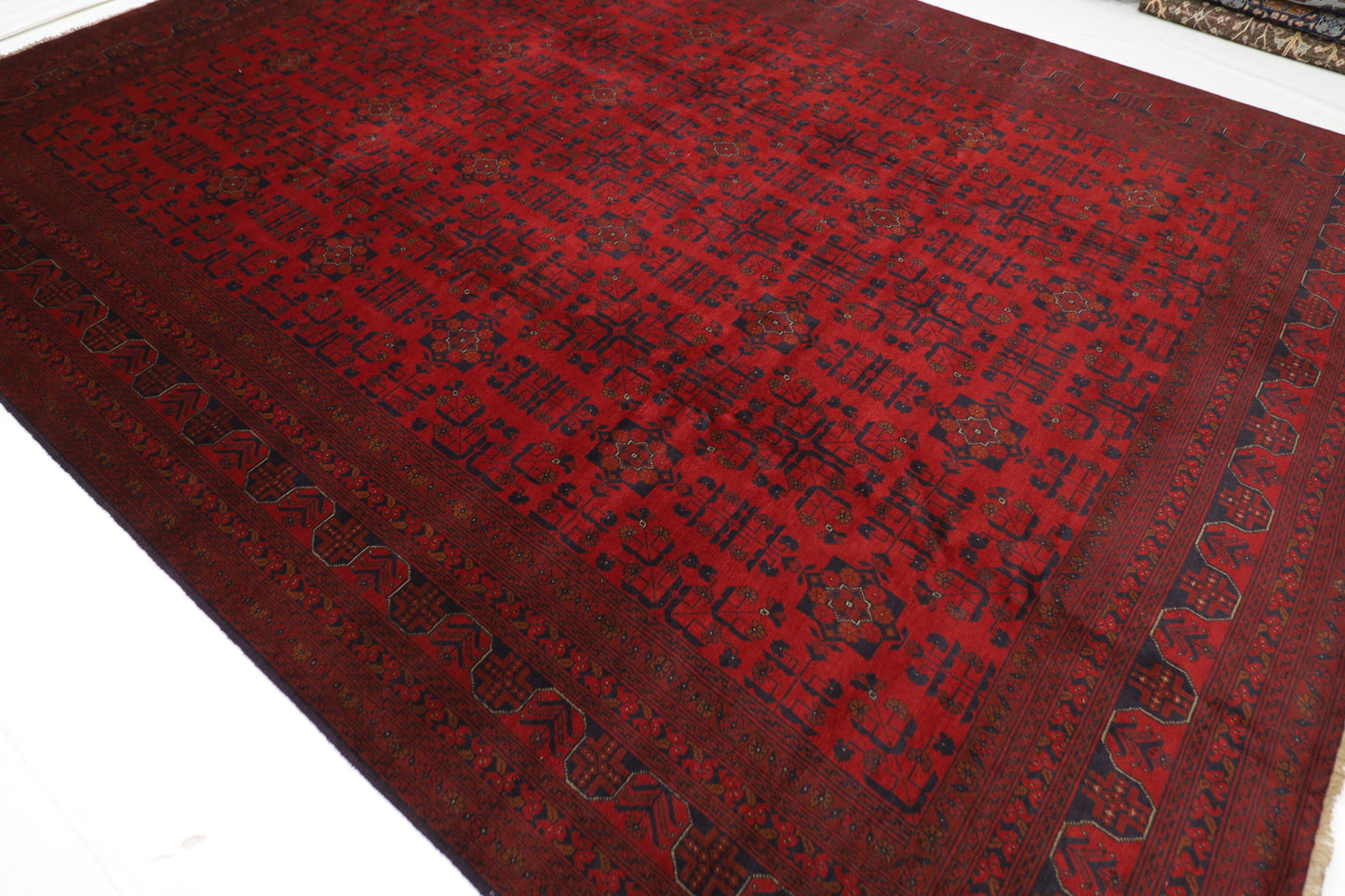 300 x 390 cm | Red Khal Mohammadi Afghan Tribal Hand Knotted Wool Carpet