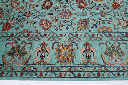 317 x 418 cm | Floral Tribal Area Rug Afghan Hand Knotted veg Dye Wool carpet