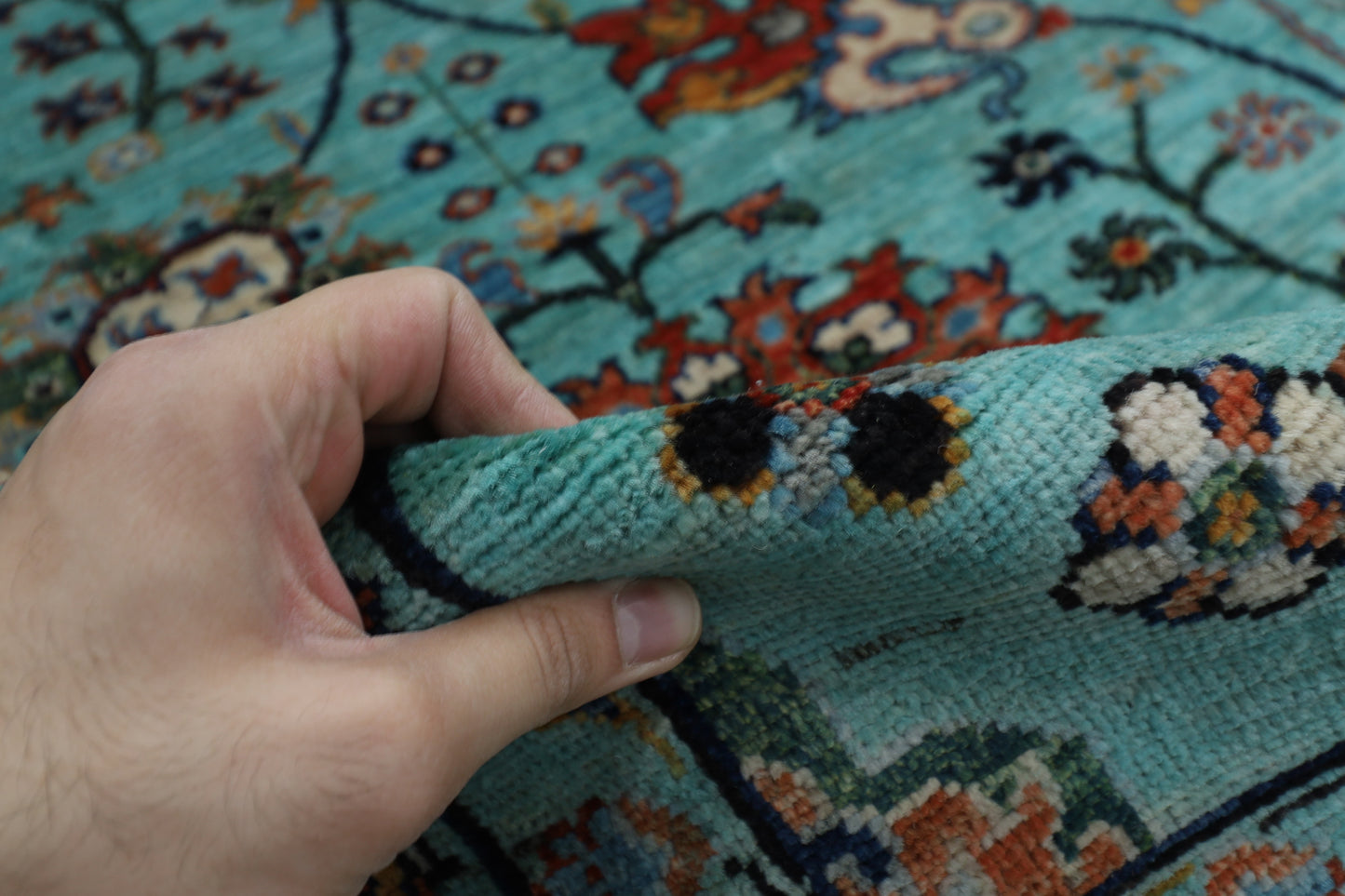 317 x 418 cm | Floral Tribal Area Rug Afghan Hand Knotted veg Dye Wool carpet