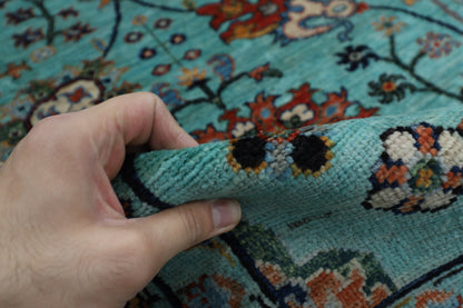 317 x 418 cm | Floral Tribal Area Rug Afghan Hand Knotted veg Dye Wool carpet