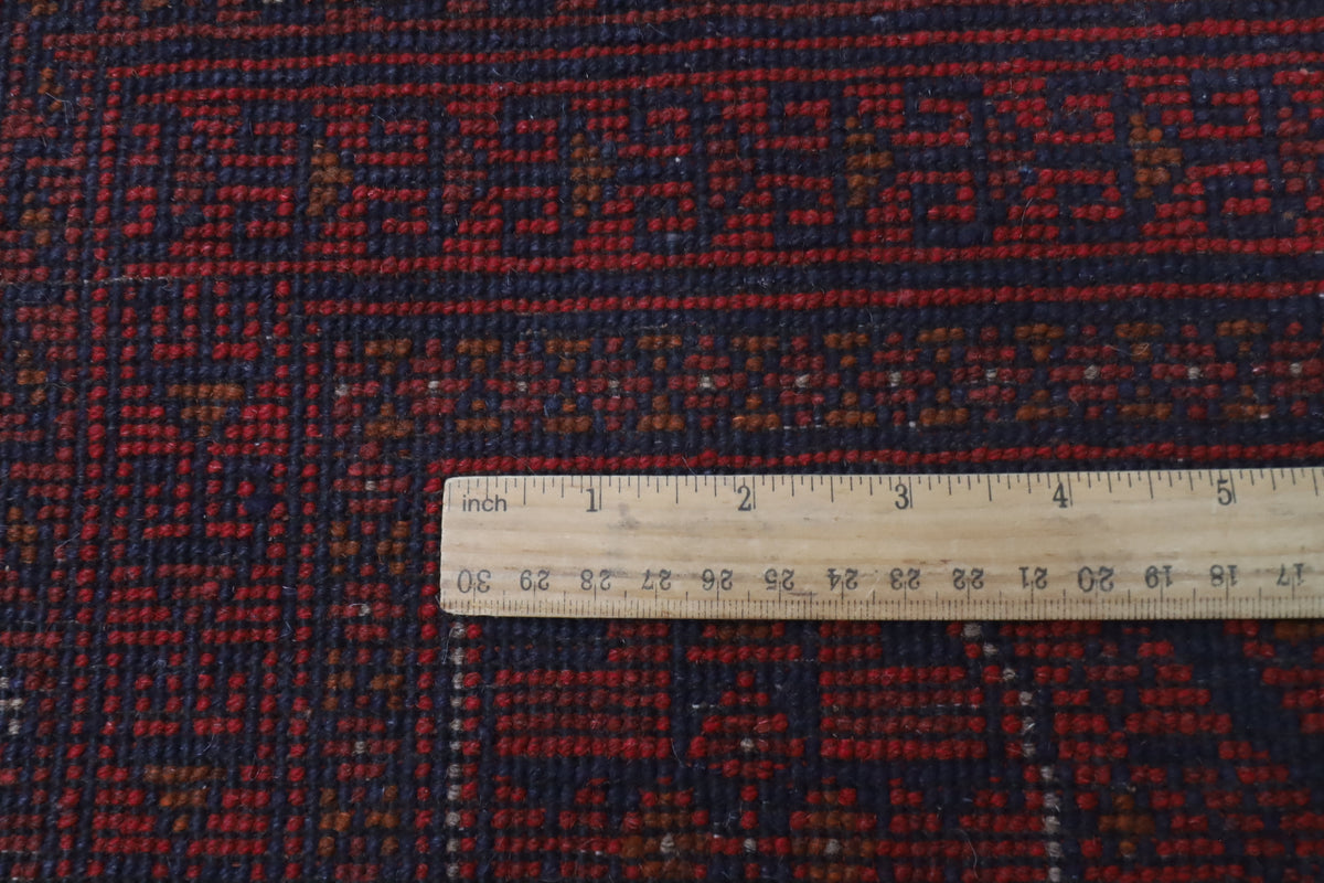 157 x 208 cm | Bokhara Red Hand Knotted Wool Afghan Carpet