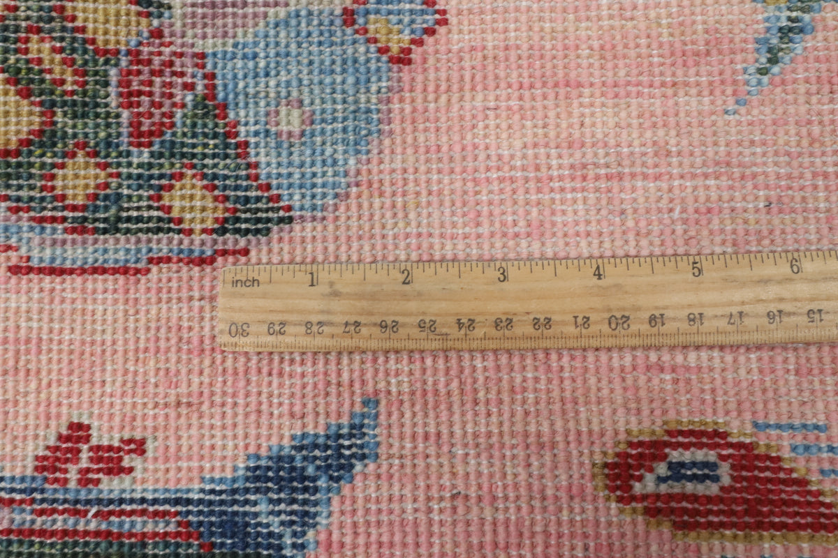 157 x 208 cm | Fish Pink Hand Knotted Wool Afghan Carpet