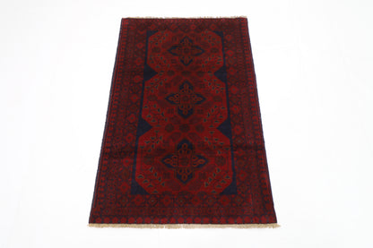80 x 122 cm | Red Khal Mohammadi Afghan Tribal Hand Knotted Wool Carpet