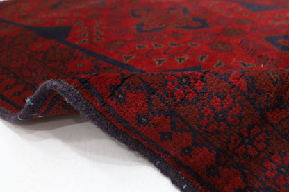 80 x 122 cm | Red Khal Mohammadi Afghan Tribal Hand Knotted Wool Carpet