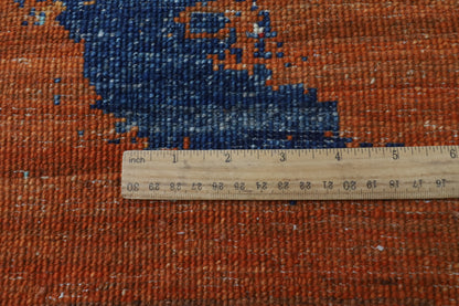 151 x 200 cm | Mamluk Abstract Hand Knotted Wool Afghan Carpet