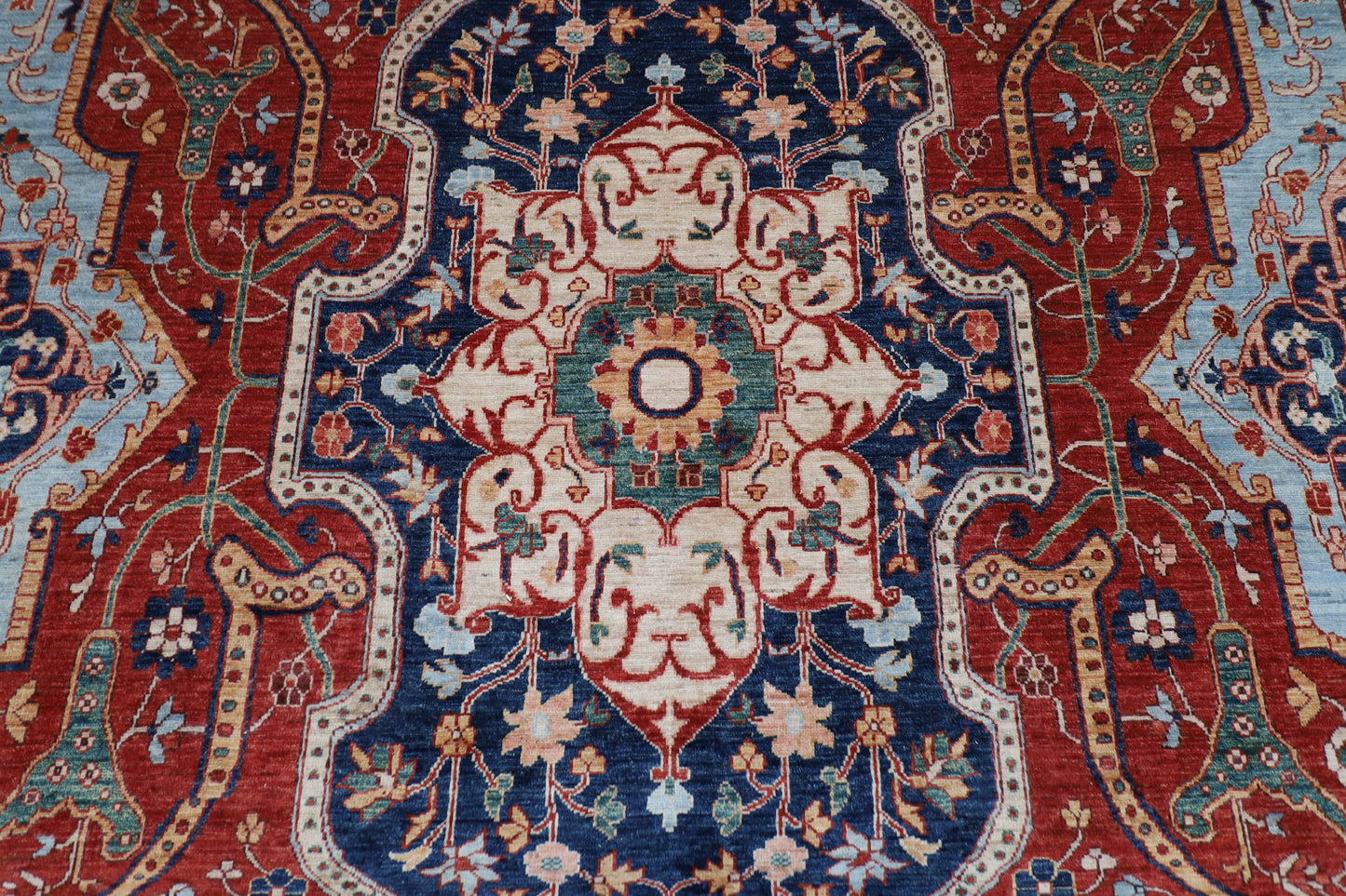 307 x 429 cm | Heriz Red Area Rug Afghan Hand Knotted veg Dye Wool carpet