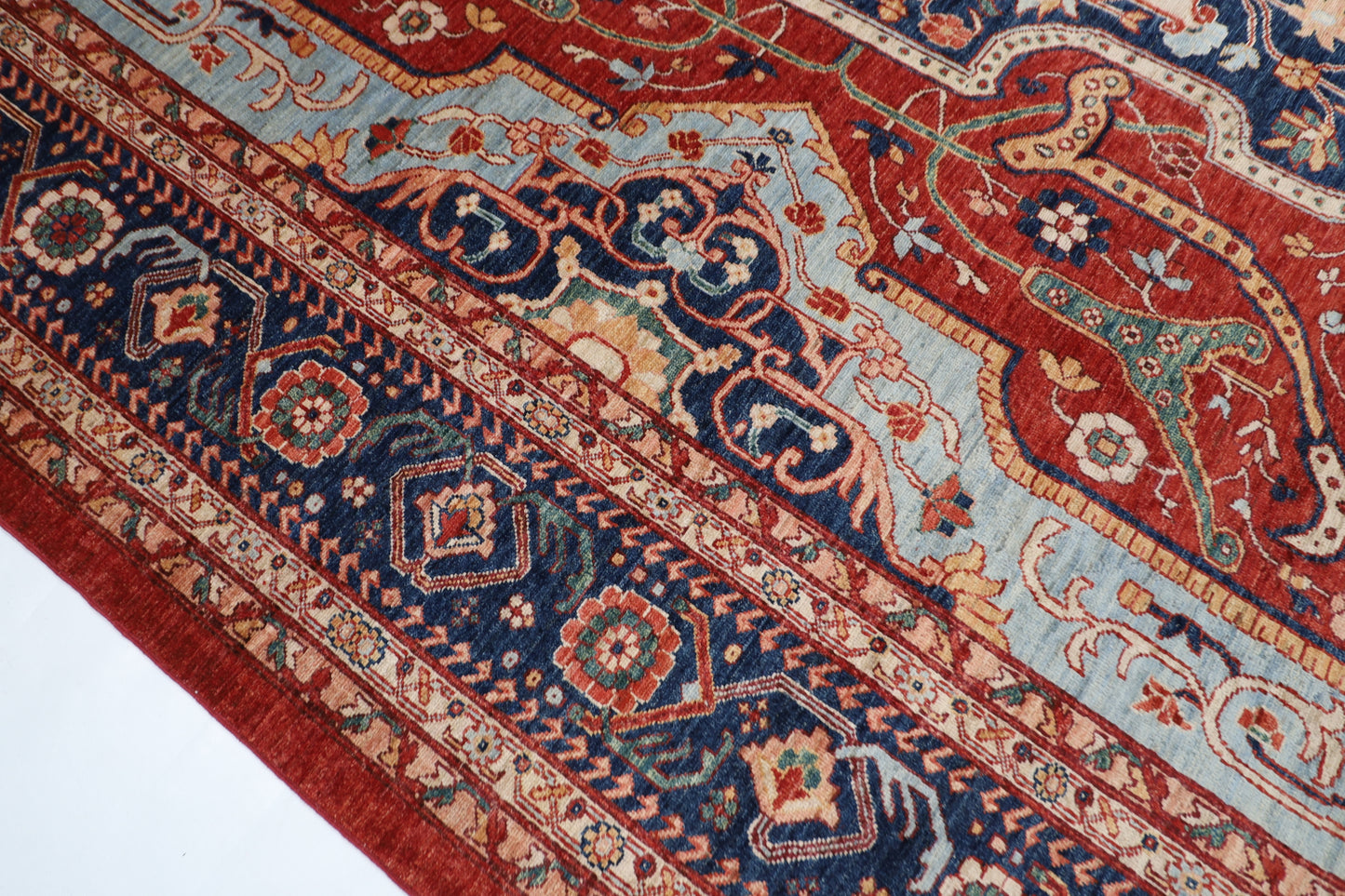 307 x 429 cm | Heriz Red Area Rug Afghan Hand Knotted veg Dye Wool carpet