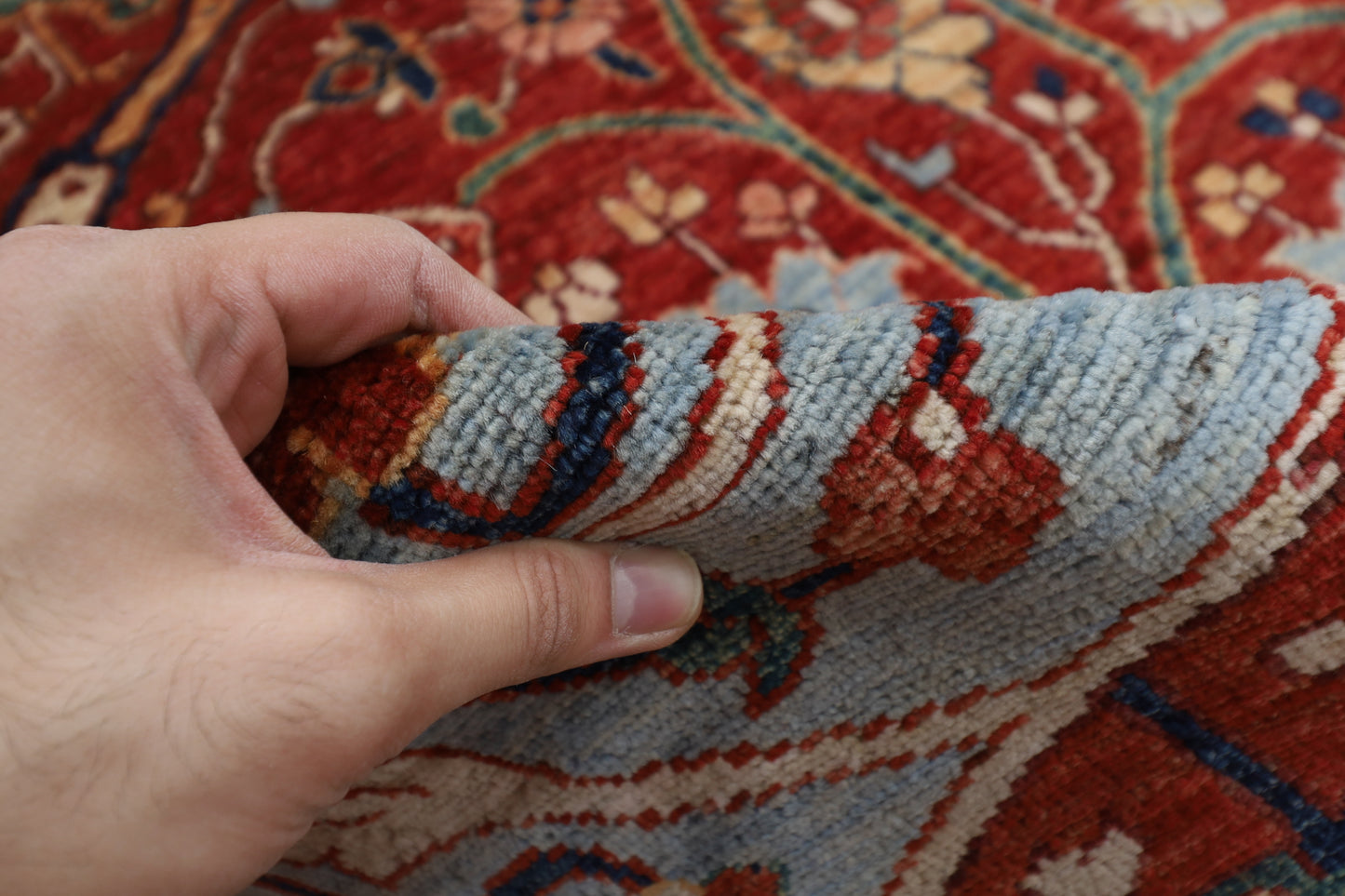 307 x 429 cm | Heriz Red Area Rug Afghan Hand Knotted veg Dye Wool carpet