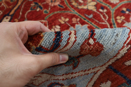 307 x 429 cm | Heriz Red Area Rug Afghan Hand Knotted veg Dye Wool carpet