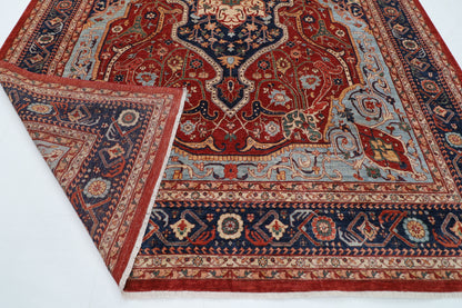 307 x 429 cm | Heriz Red Area Rug Afghan Hand Knotted veg Dye Wool carpet