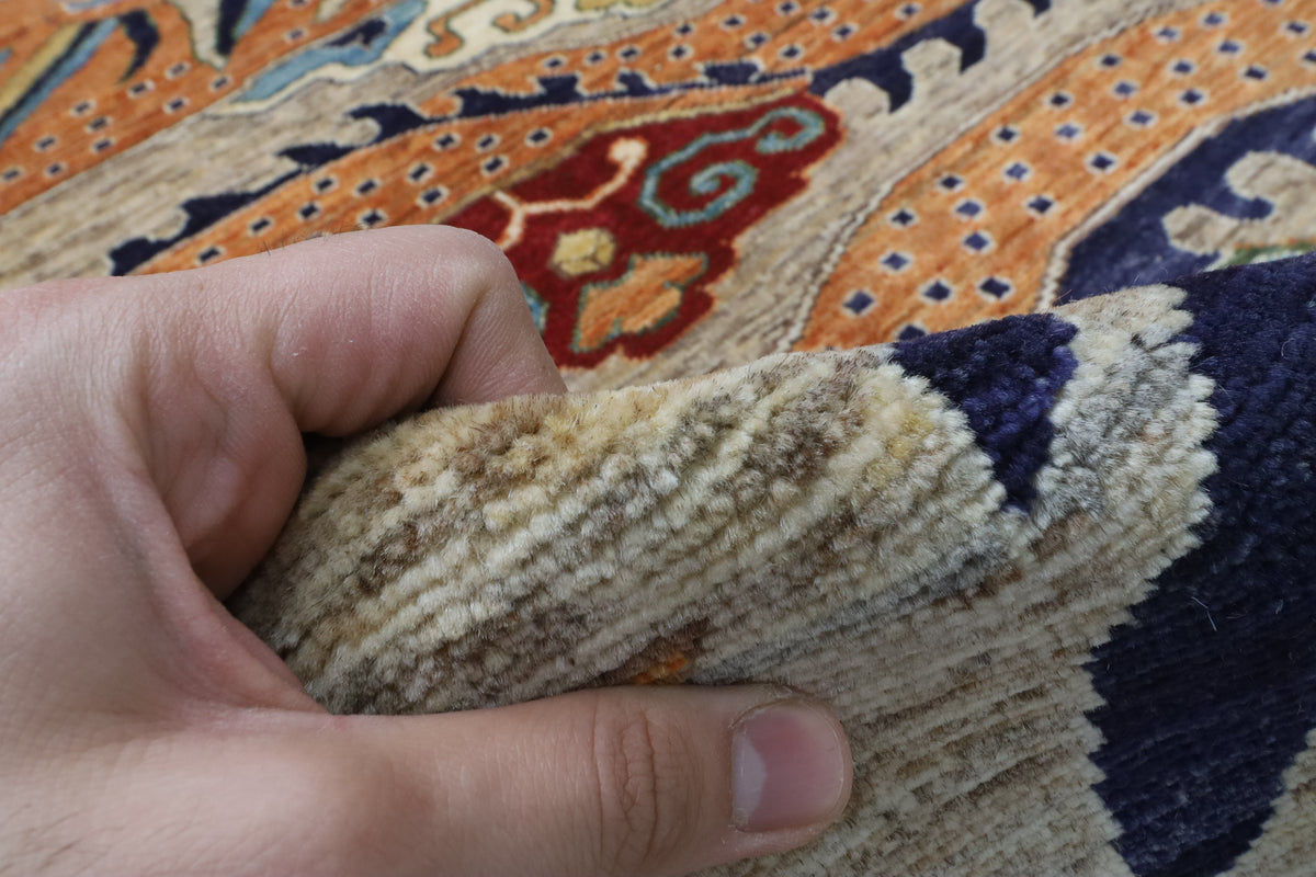 149 x 204 cm | Dragon Hand Knotted Wool Afghan Carpet