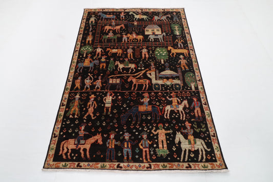 245 x 301 cm | Alfombra afgana de lana teñida con vegetales anudada a mano diseño Kawros