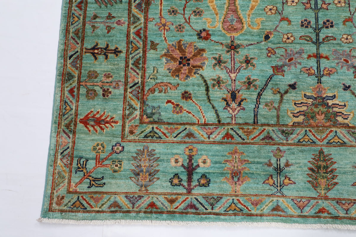 245 × 301 سم | سجادة أفغانية بتصميم كايروس منسوجة يدوياً من صوف مصبوغ طبيعياً