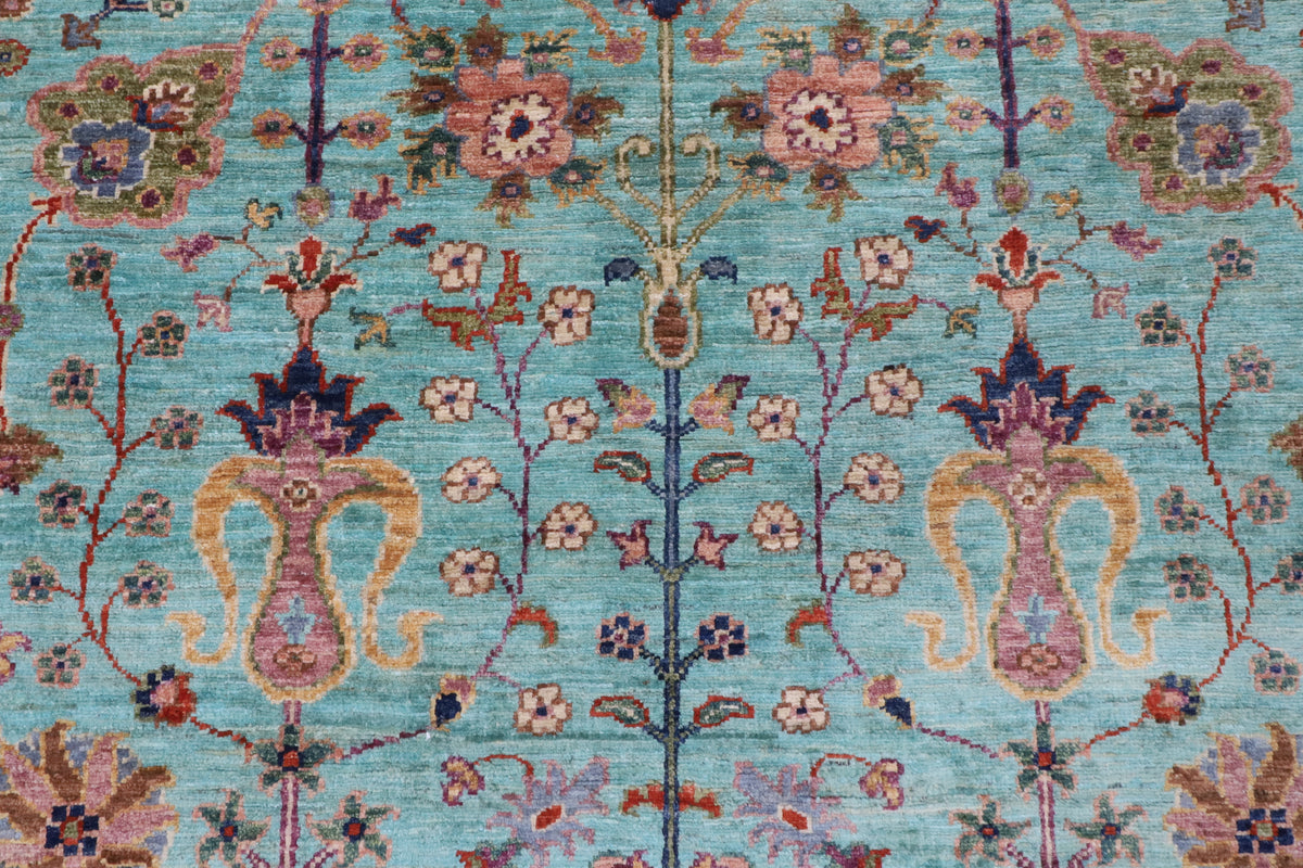 245 × 301 سم | سجادة أفغانية بتصميم كايروس منسوجة يدوياً من صوف مصبوغ طبيعياً