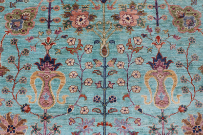 245 × 301 سم | سجادة أفغانية بتصميم كايروس منسوجة يدوياً من صوف مصبوغ طبيعياً