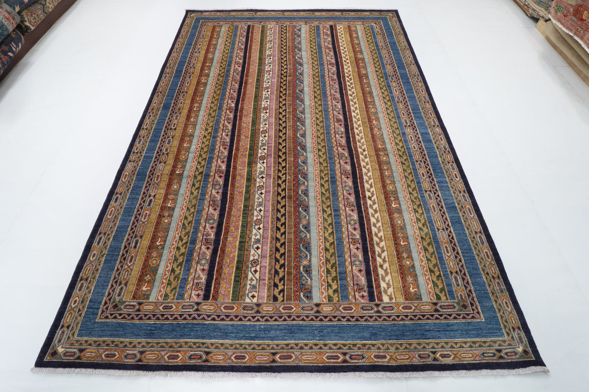 202 x 298 cm | Shall Turkish Design Hand Knotted Wool Afghan Carpet