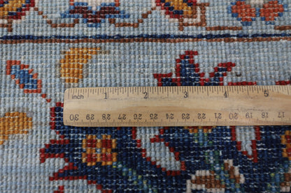 311 x 423 cm | Floral Gray Area Rug Afghan Hand Knotted veg Dye Wool carpet