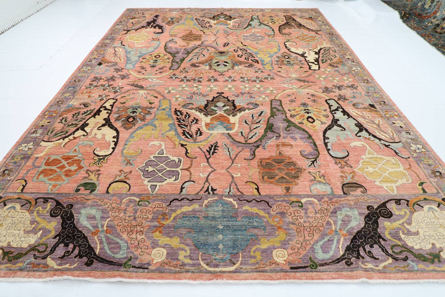305 x 420 cm | Oriental Kawros Pink Area Rug Afghan Hand Knotted Veg Dye Wool carpet