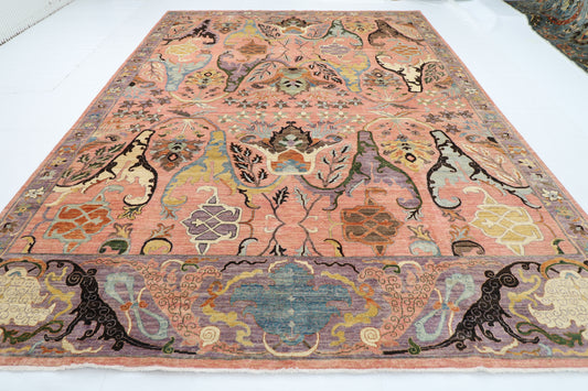305 x 420 cm | Oriental Kawros Pink Area Rug Afghan Hand Knotted Veg Dye Wool carpet