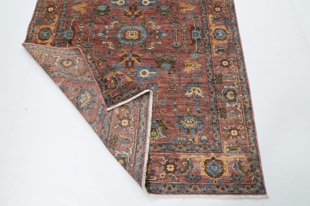 151 x 206 cm | Bidjar Pink Hand Knotted Wool Afghan Carpet