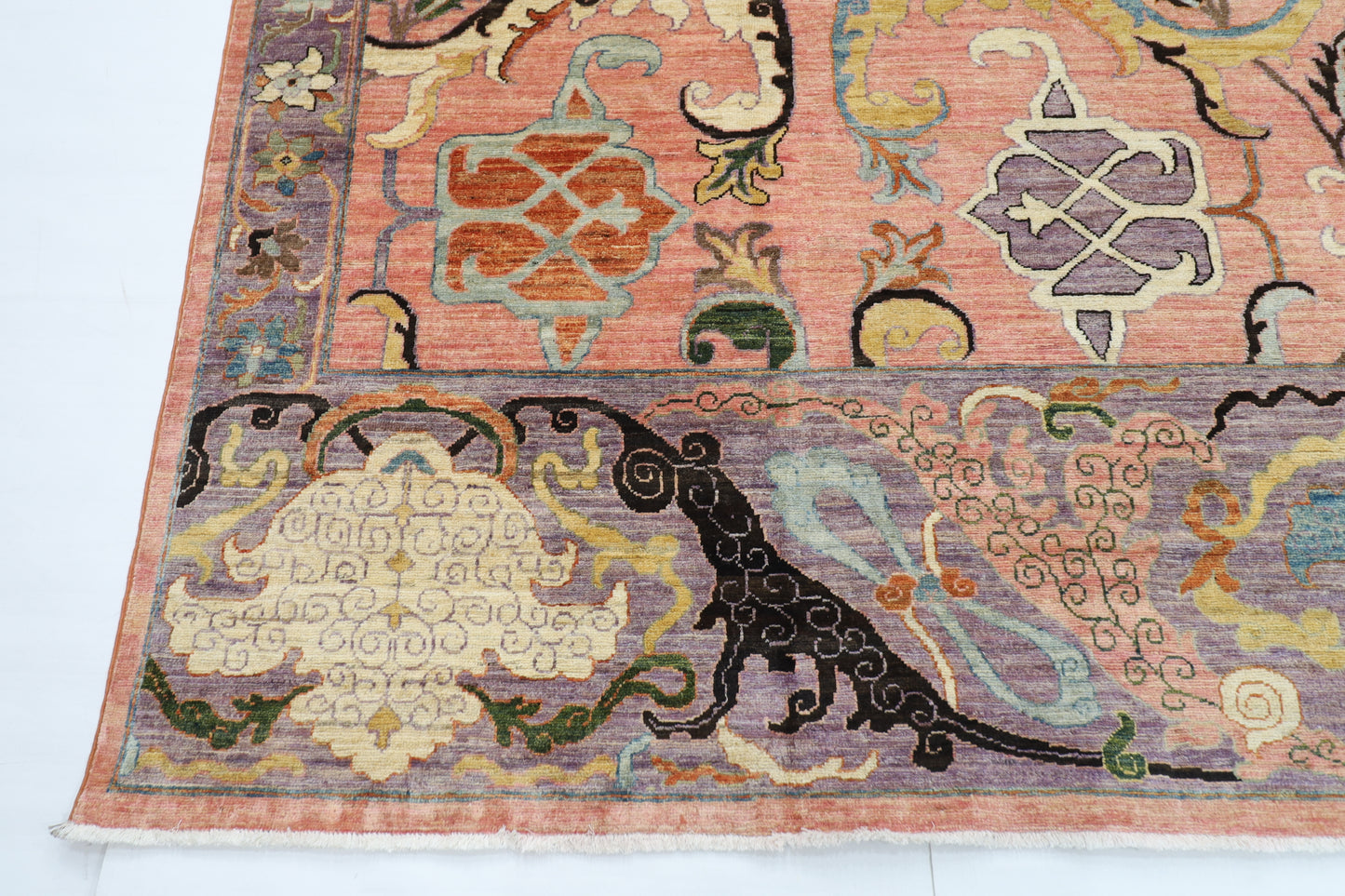305 x 420 cm | Oriental Kawros Pink Area Rug Afghan Hand Knotted Veg Dye Wool carpet