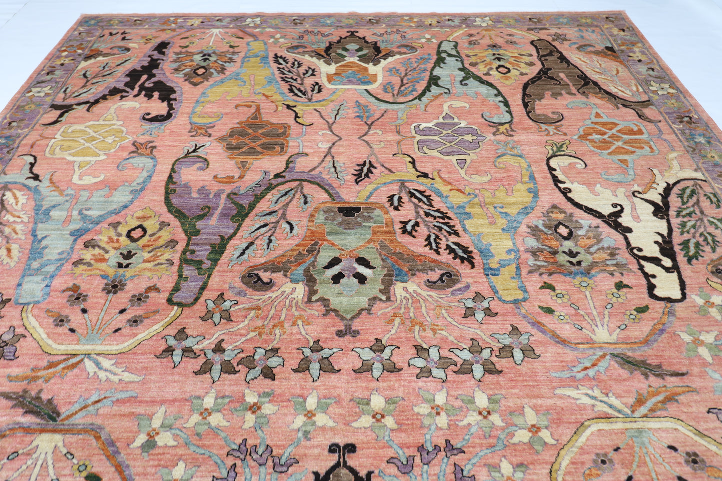 305 x 420 cm | Oriental Kawros Pink Area Rug Afghan Hand Knotted Veg Dye Wool carpet