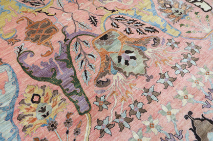 305 x 420 cm | Oriental Kawros Pink Area Rug Afghan Hand Knotted Veg Dye Wool carpet