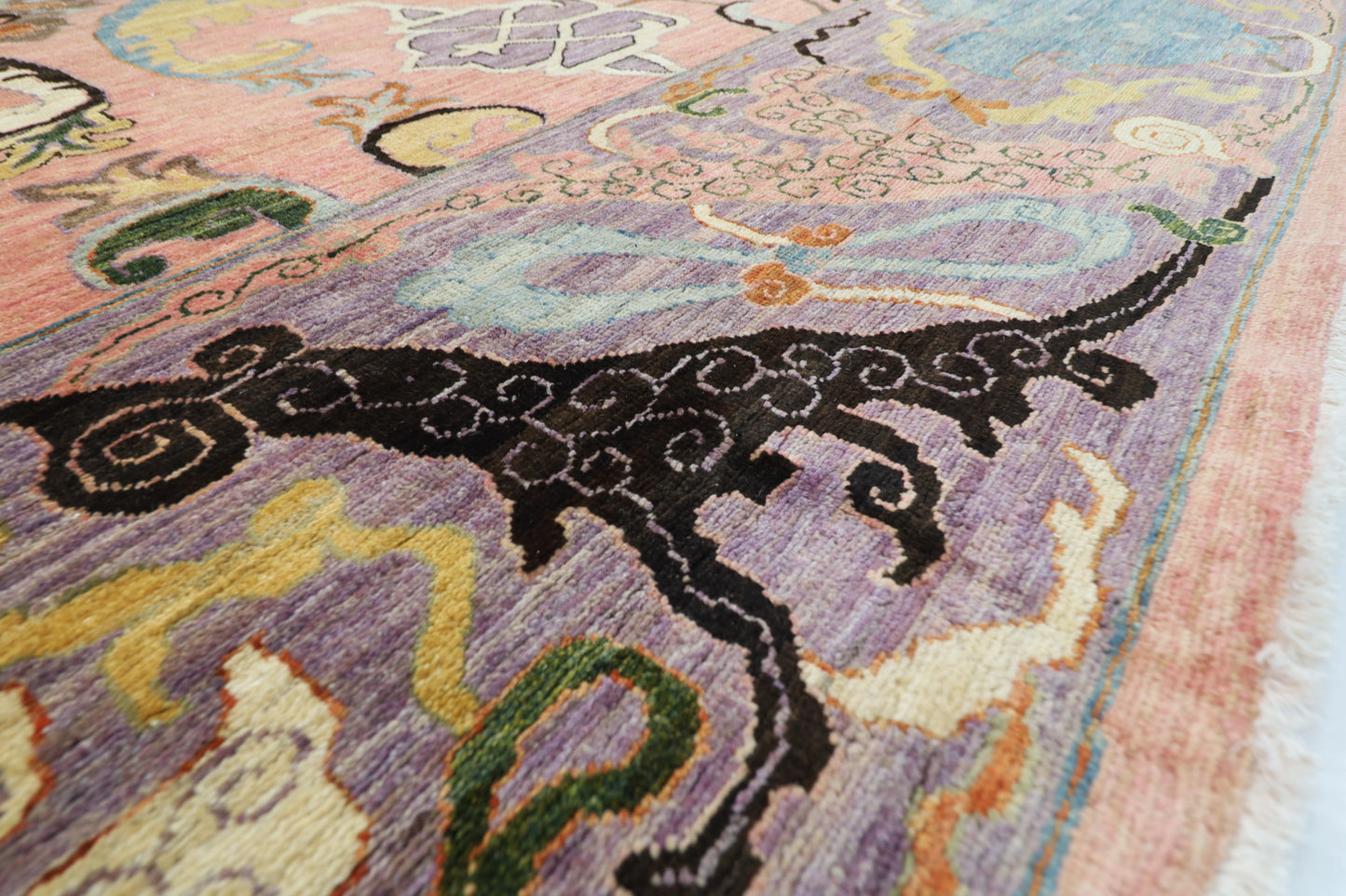 305 x 420 cm | Oriental Kawros Pink Area Rug Afghan Hand Knotted Veg Dye Wool carpet