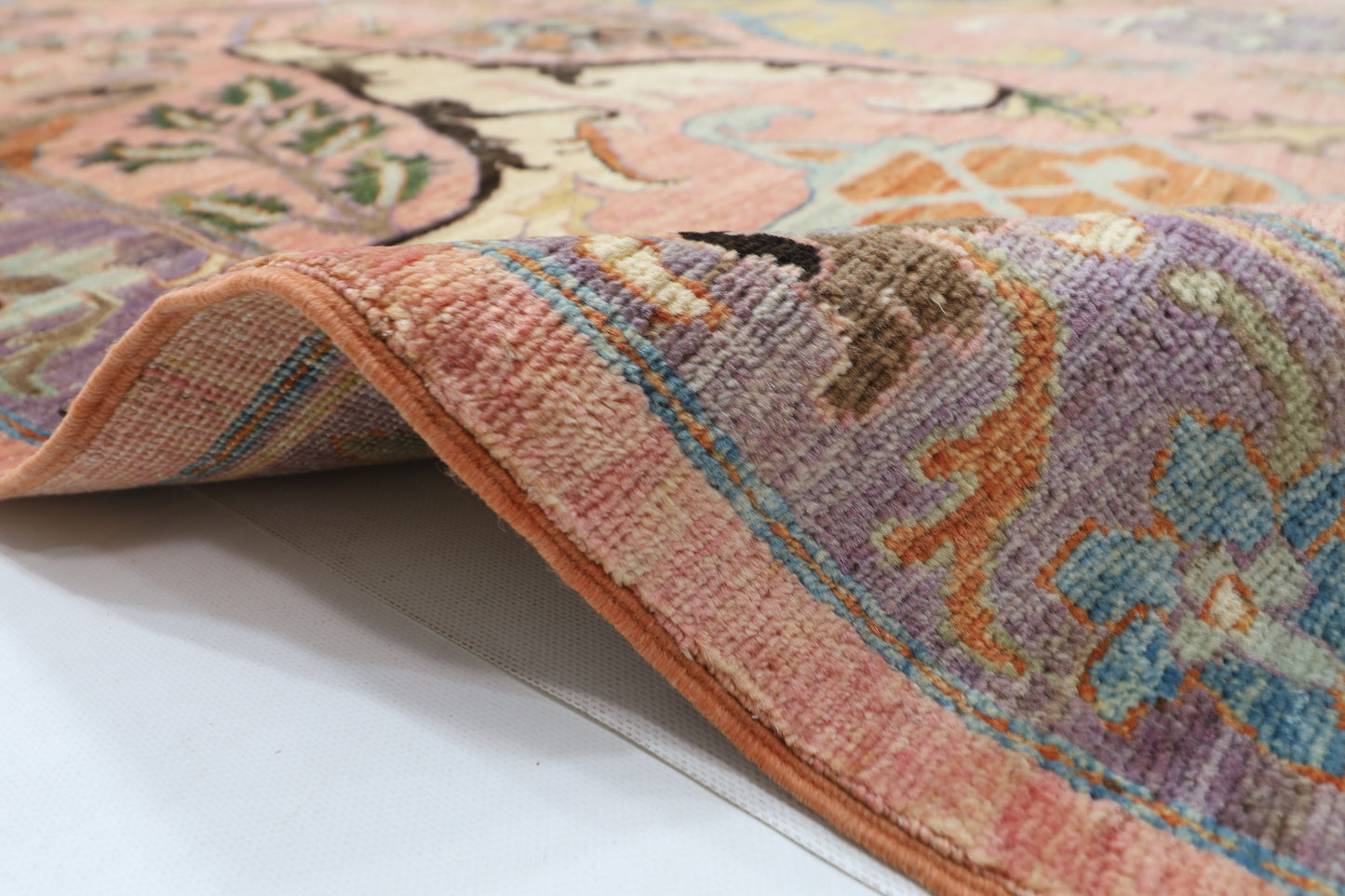 305 x 420 cm | Oriental Kawros Pink Area Rug Afghan Hand Knotted Veg Dye Wool carpet