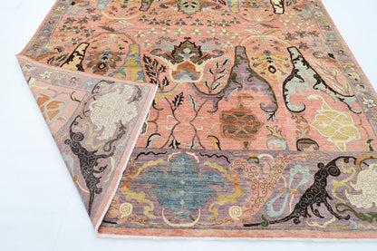 305 x 420 cm | Oriental Kawros Pink Area Rug Afghan Hand Knotted Veg Dye Wool carpet