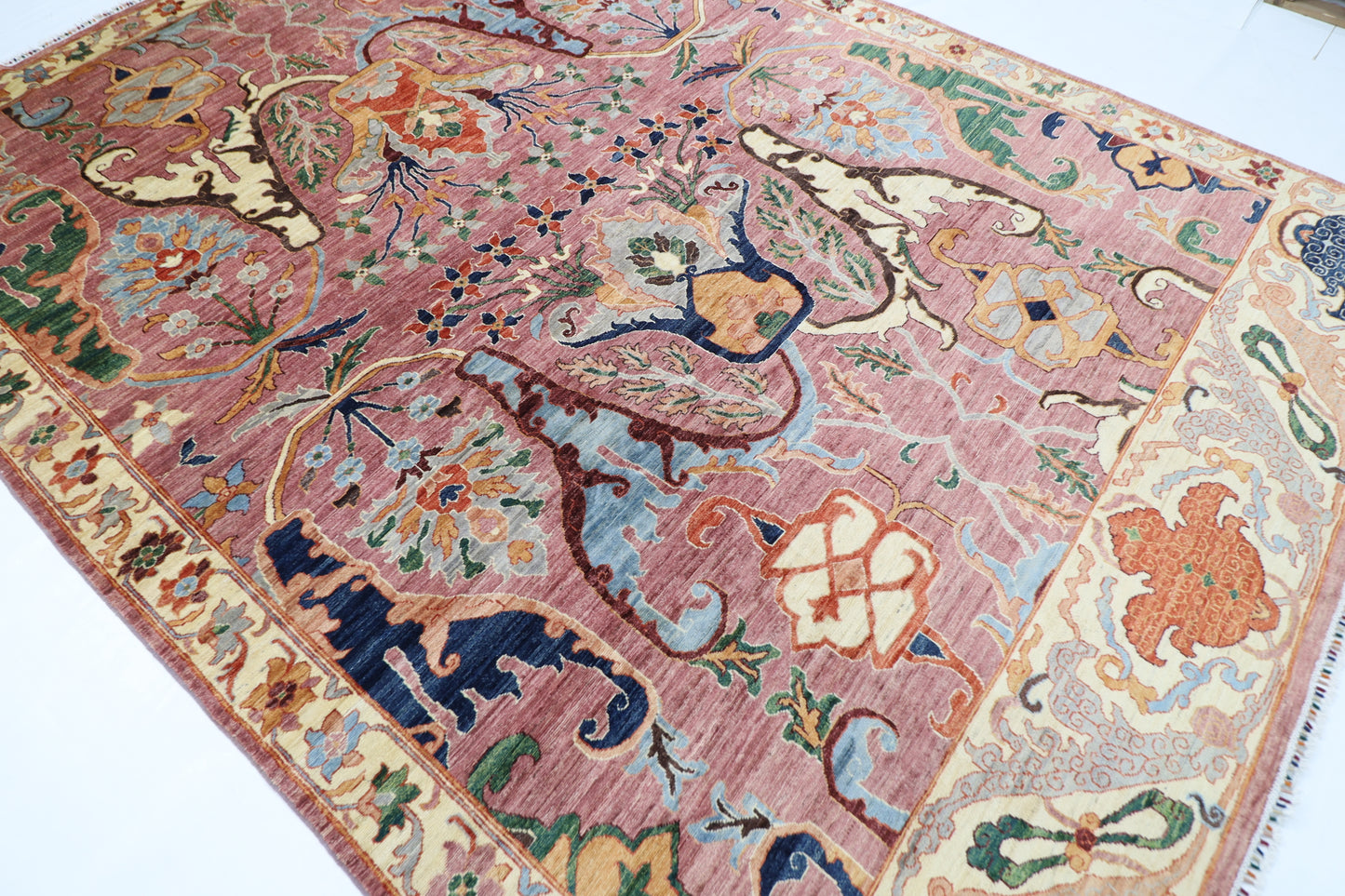 253 x 343 cm | Oriental Kawros Area Rug Afghan Hand Knotted Veg Dye Wool carpet