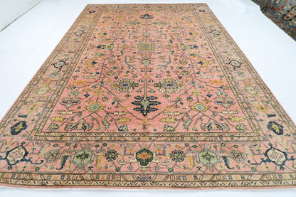 305 x 414 cm | Oriental bidjar Pink Area Rug Afghan Hand Knotted Veg Dye Wool carpet