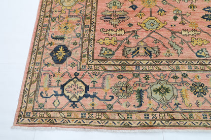 305 x 414 cm | Oriental bidjar Pink Area Rug Afghan Hand Knotted Veg Dye Wool carpet