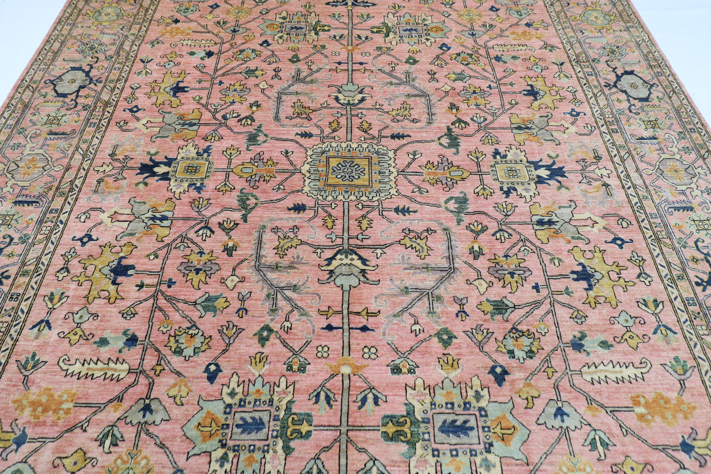 305 x 414 cm | Oriental bidjar Pink Area Rug Afghan Hand Knotted Veg Dye Wool carpet