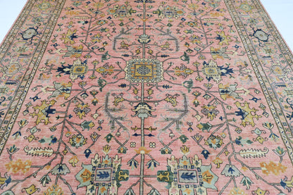 305 x 414 cm | Oriental bidjar Pink Area Rug Afghan Hand Knotted Veg Dye Wool carpet