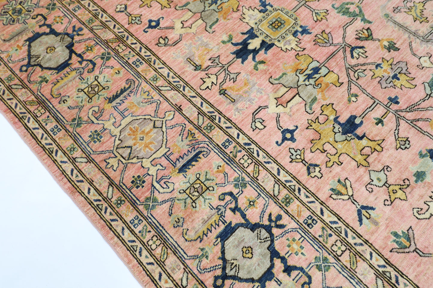 305 x 414 cm | Oriental bidjar Pink Area Rug Afghan Hand Knotted Veg Dye Wool carpet