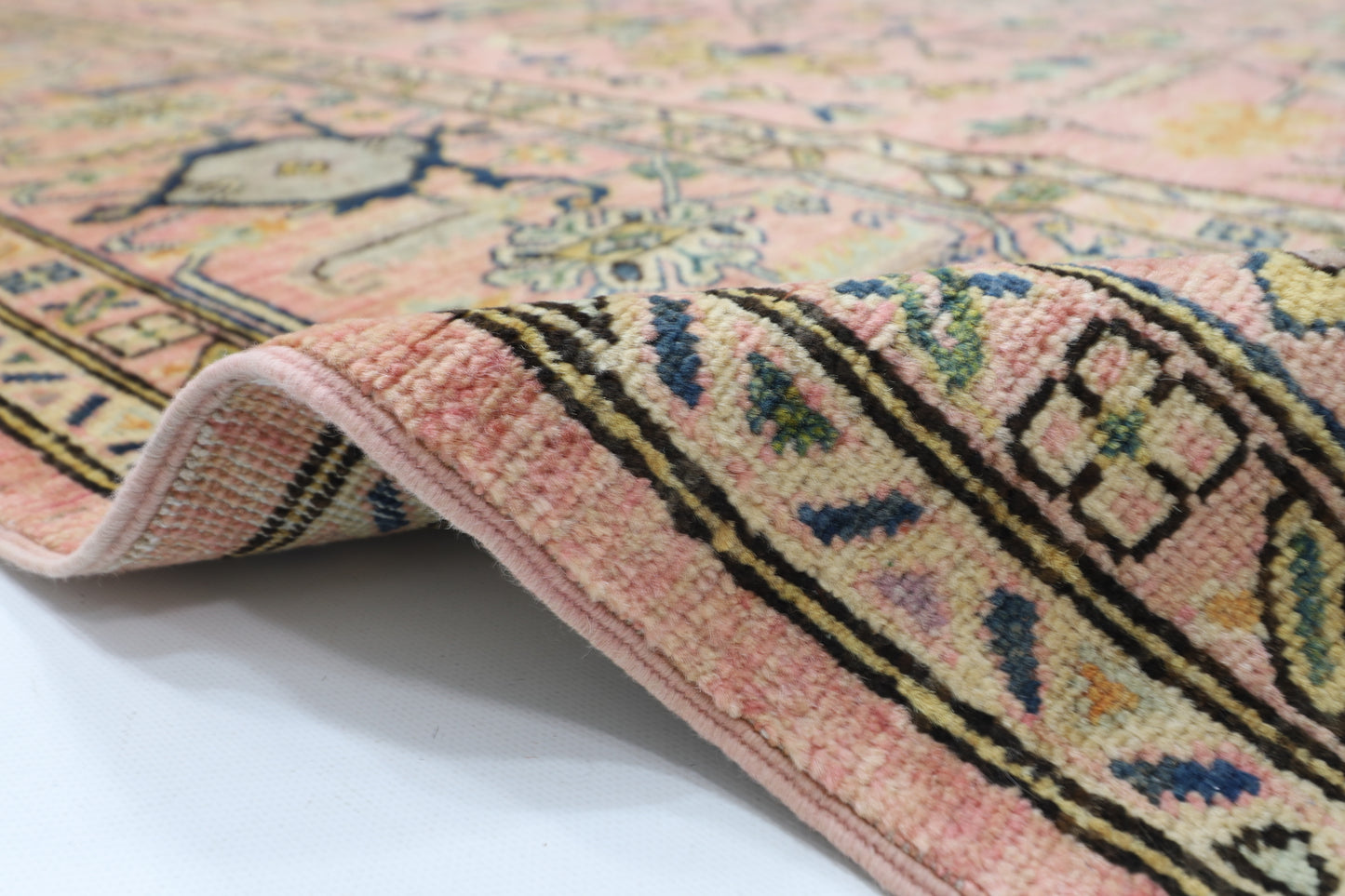 305 x 414 cm | Oriental bidjar Pink Area Rug Afghan Hand Knotted Veg Dye Wool carpet