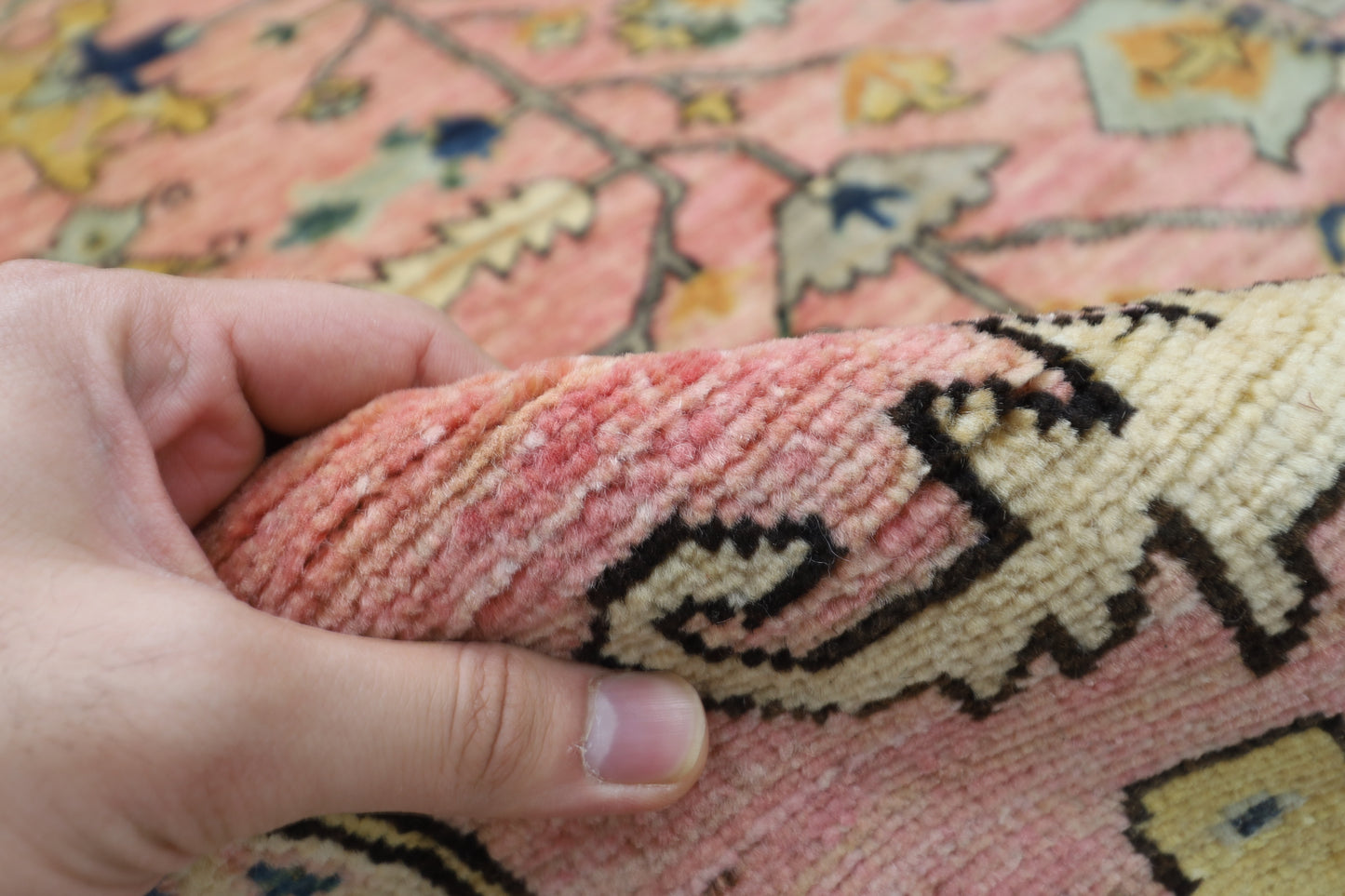 305 x 414 cm | Oriental bidjar Pink Area Rug Afghan Hand Knotted Veg Dye Wool carpet