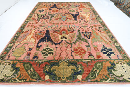 304 x 417 cm | Oriental Kawros Pink Area Rug Afghan Hand Knotted Veg Dye Wool carpet