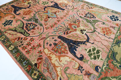 304 x 417 cm | Oriental Kawros Pink Area Rug Afghan Hand Knotted Veg Dye Wool carpet