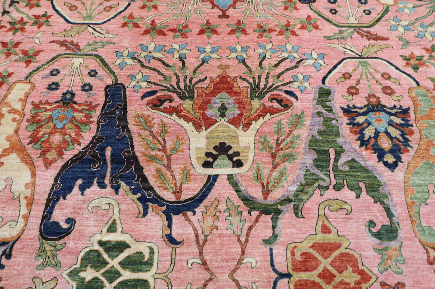 304 x 417 cm | Oriental Kawros Pink Area Rug Afghan Hand Knotted Veg Dye Wool carpet