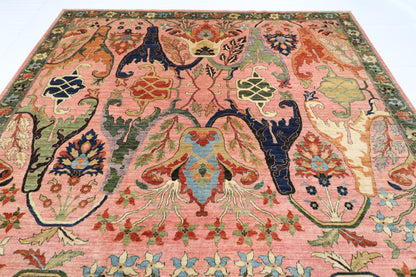304 x 417 cm | Oriental Kawros Pink Area Rug Afghan Hand Knotted Veg Dye Wool carpet