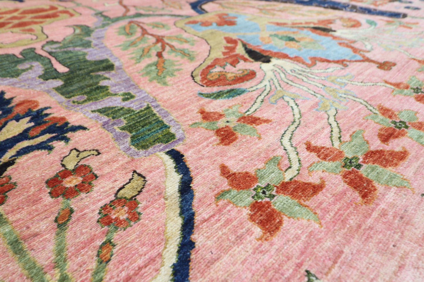 304 x 417 cm | Oriental Kawros Pink Area Rug Afghan Hand Knotted Veg Dye Wool carpet