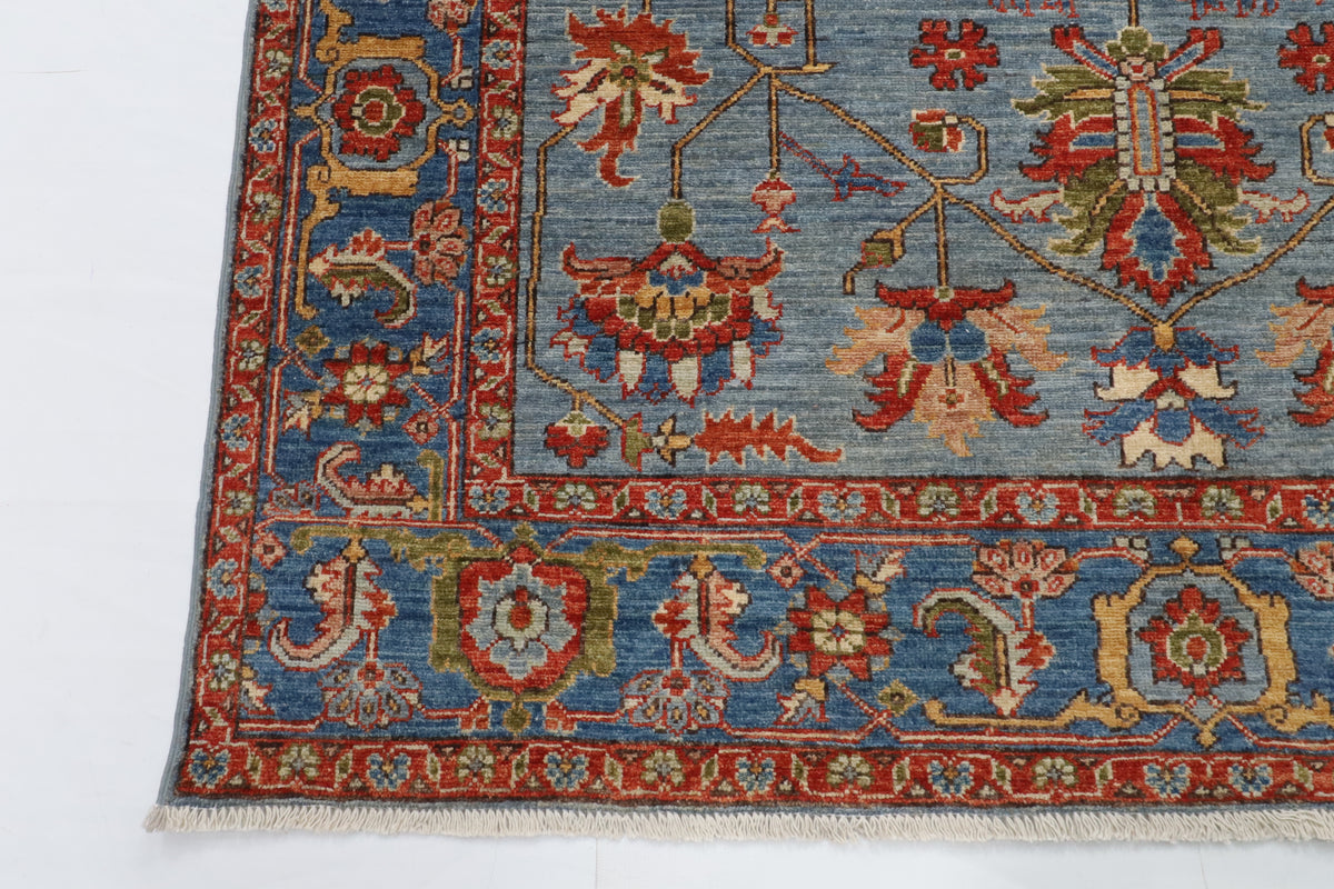 245 x 301 cm | Alfombra afgana de lana teñida con vegetales anudada a mano diseño Kawros