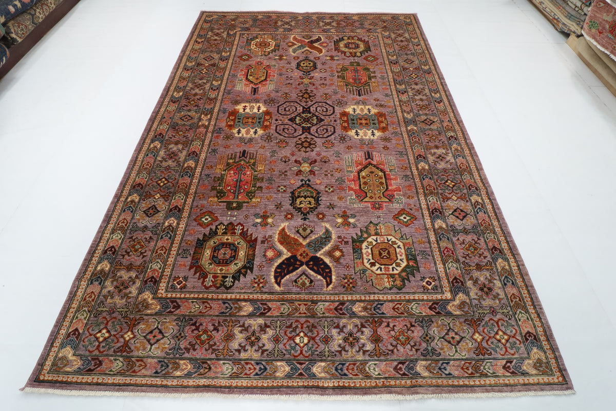 203 x 300 cm | Waziri Design Hand Knotted Wool Afghan Carpet