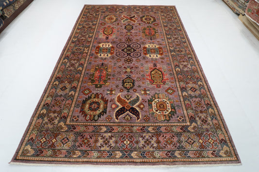 203 x 300 cm | Waziri Design Hand Knotted Wool Afghan Carpet