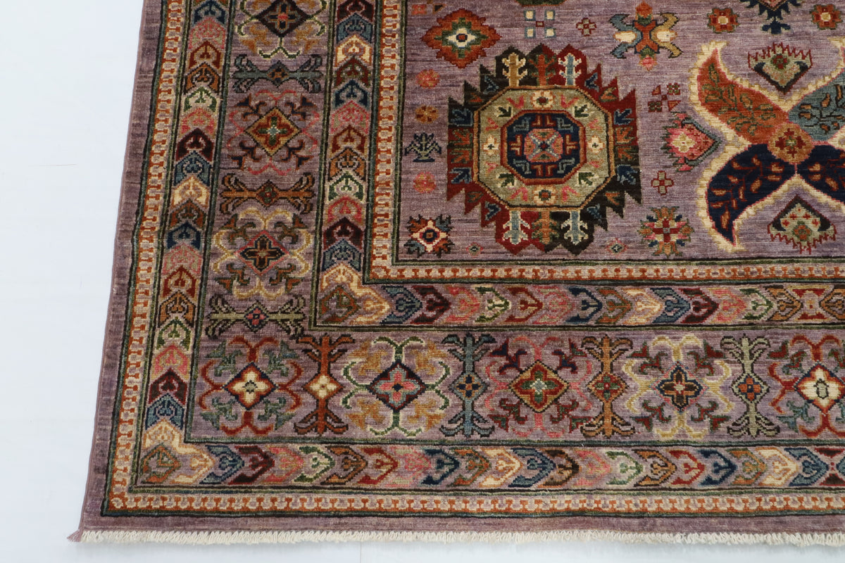 203 x 300 cm | Waziri Design Hand Knotted Wool Afghan Carpet