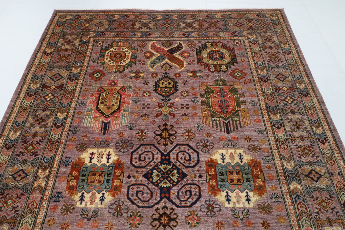 203 x 300 cm | Waziri Design Hand Knotted Wool Afghan Carpet