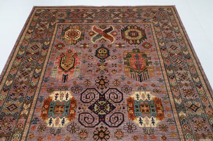 203 x 300 cm | Waziri Design Hand Knotted Wool Afghan Carpet